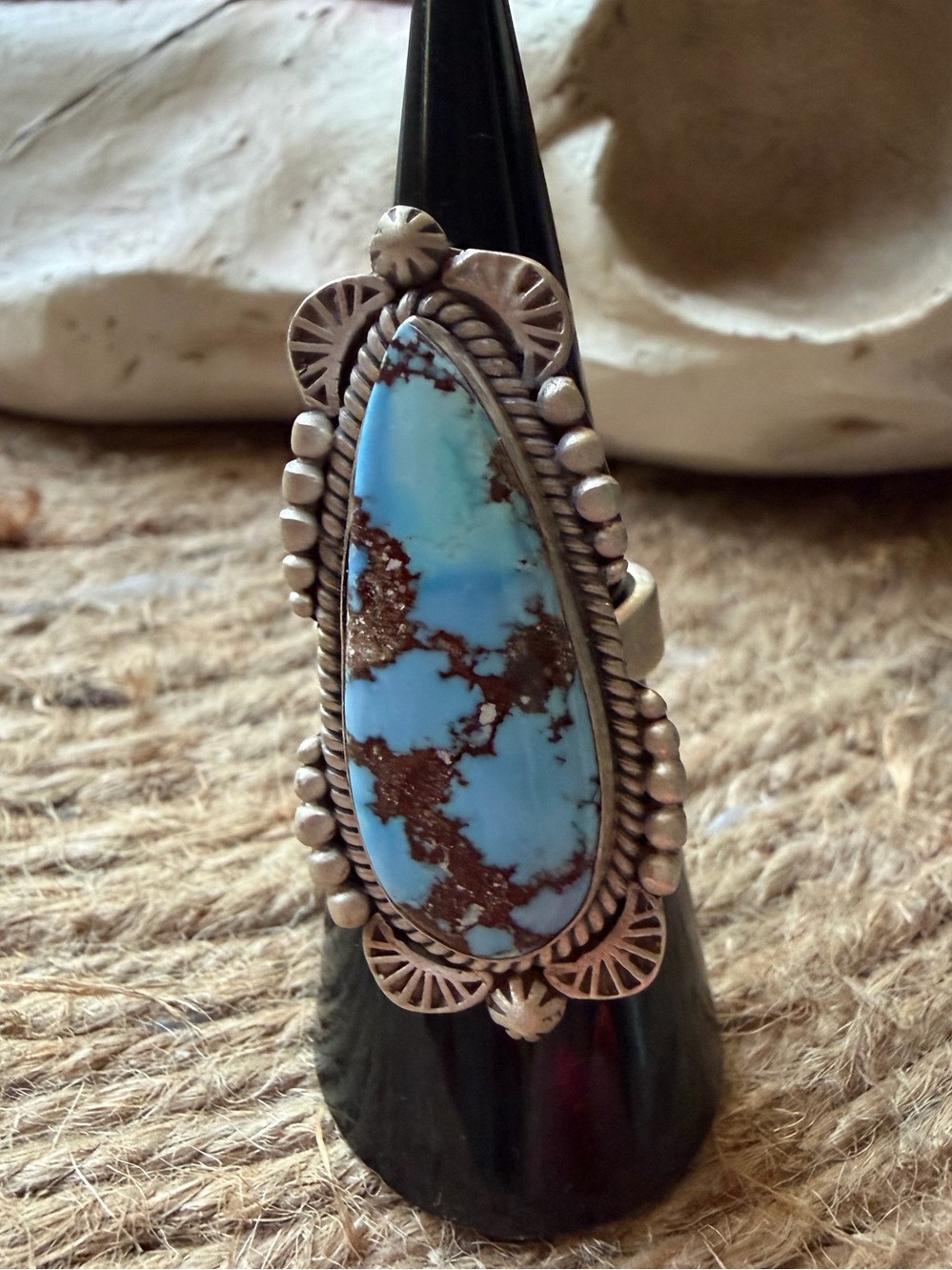 Gold Hills and Sterling Silver Statement Ring